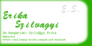 erika szilvagyi business card
